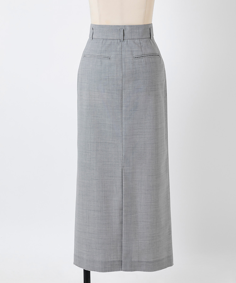 EAUVIRE トラウザー風ストレートスカート ライトグレー