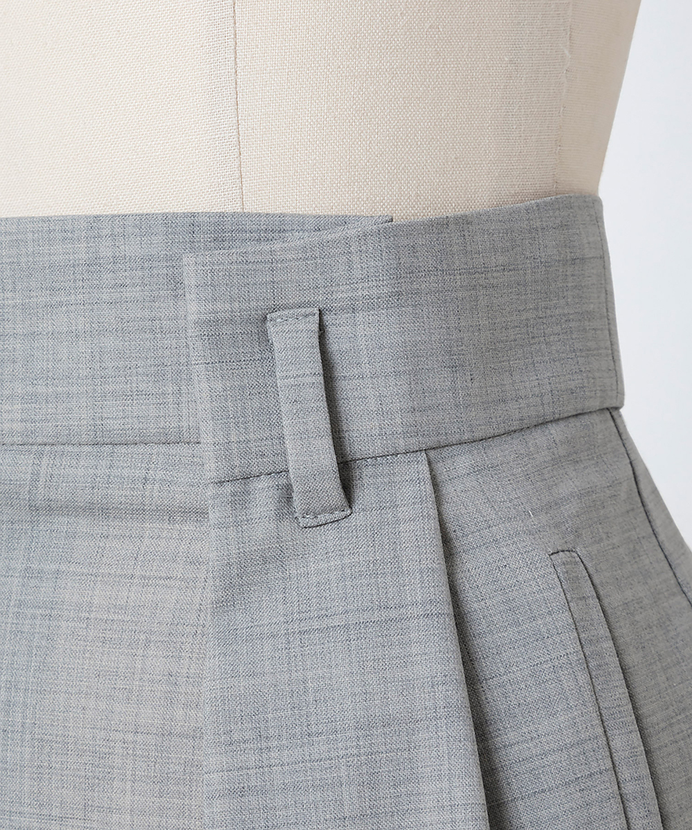 EAUVIRE トラウザー風ストレートスカート ライトグレー