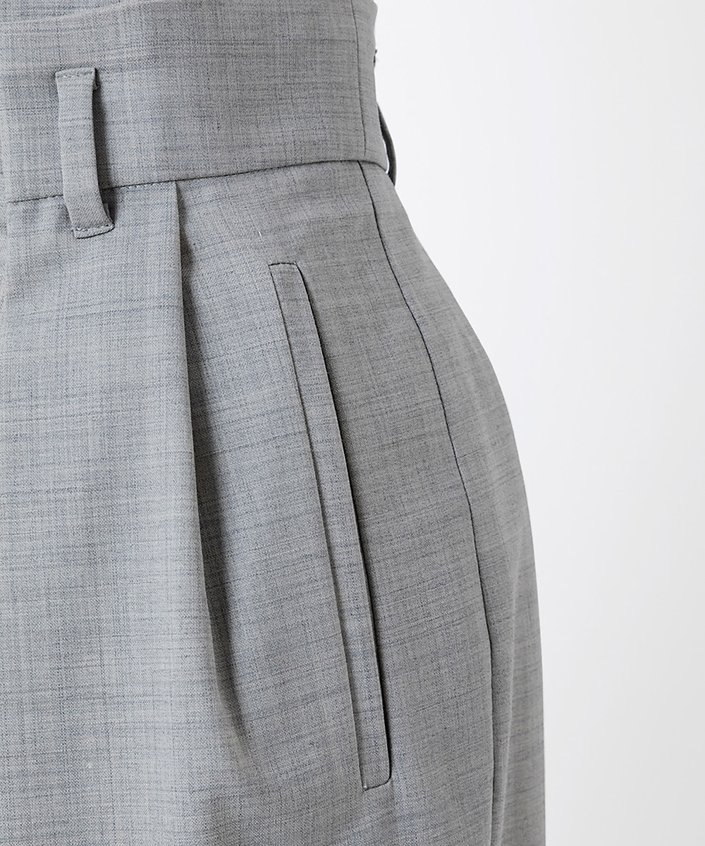 EAUVIRE トラウザー風ストレートスカート ライトグレー