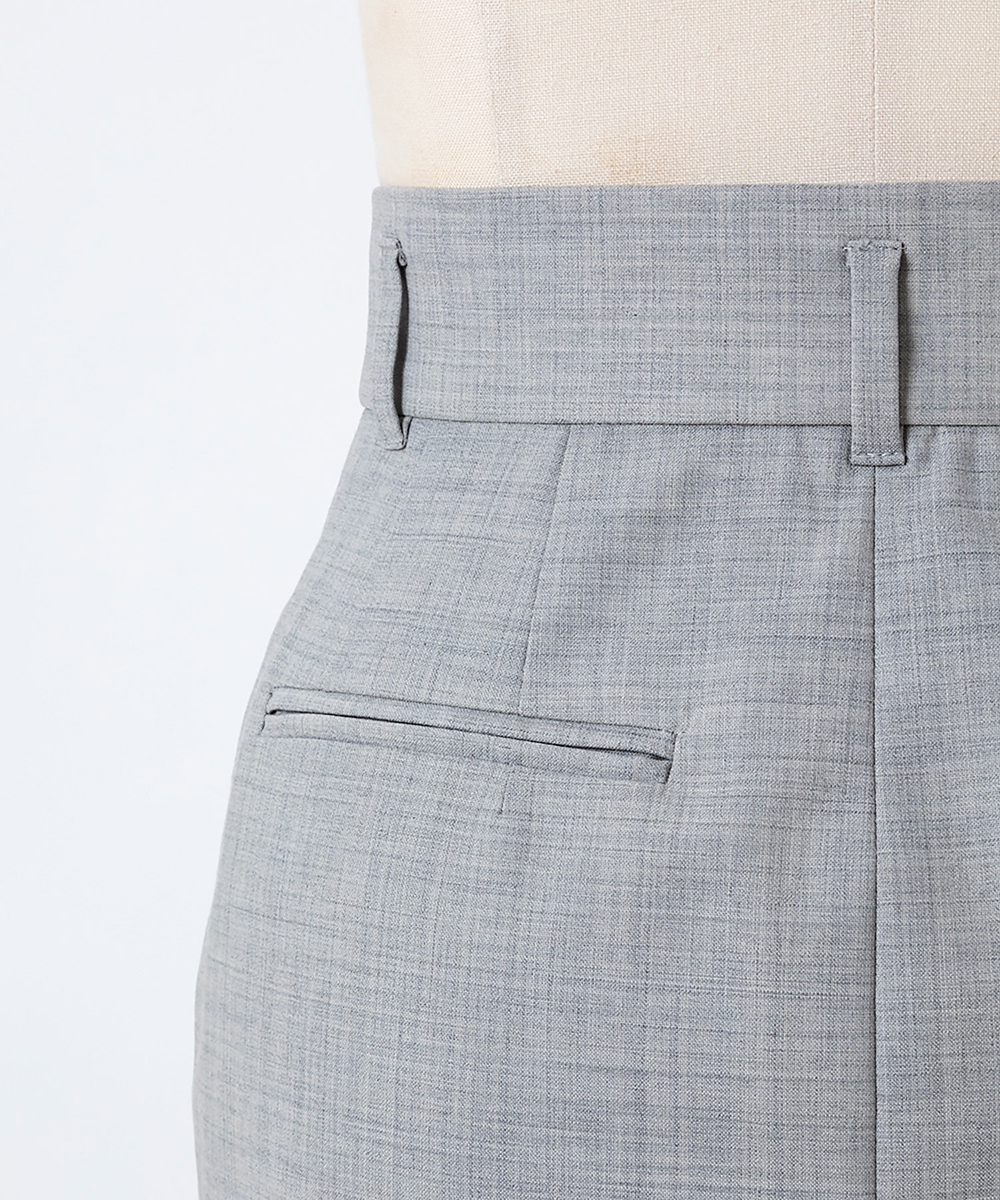 EAUVIRE トラウザー風ストレートスカート ライトグレー