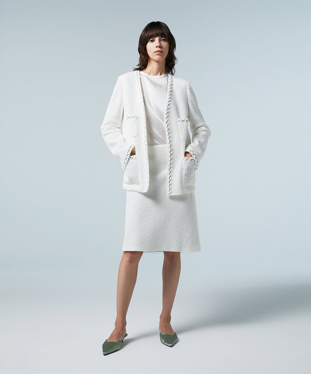 EAUVIRE スリークスカート ホワイト