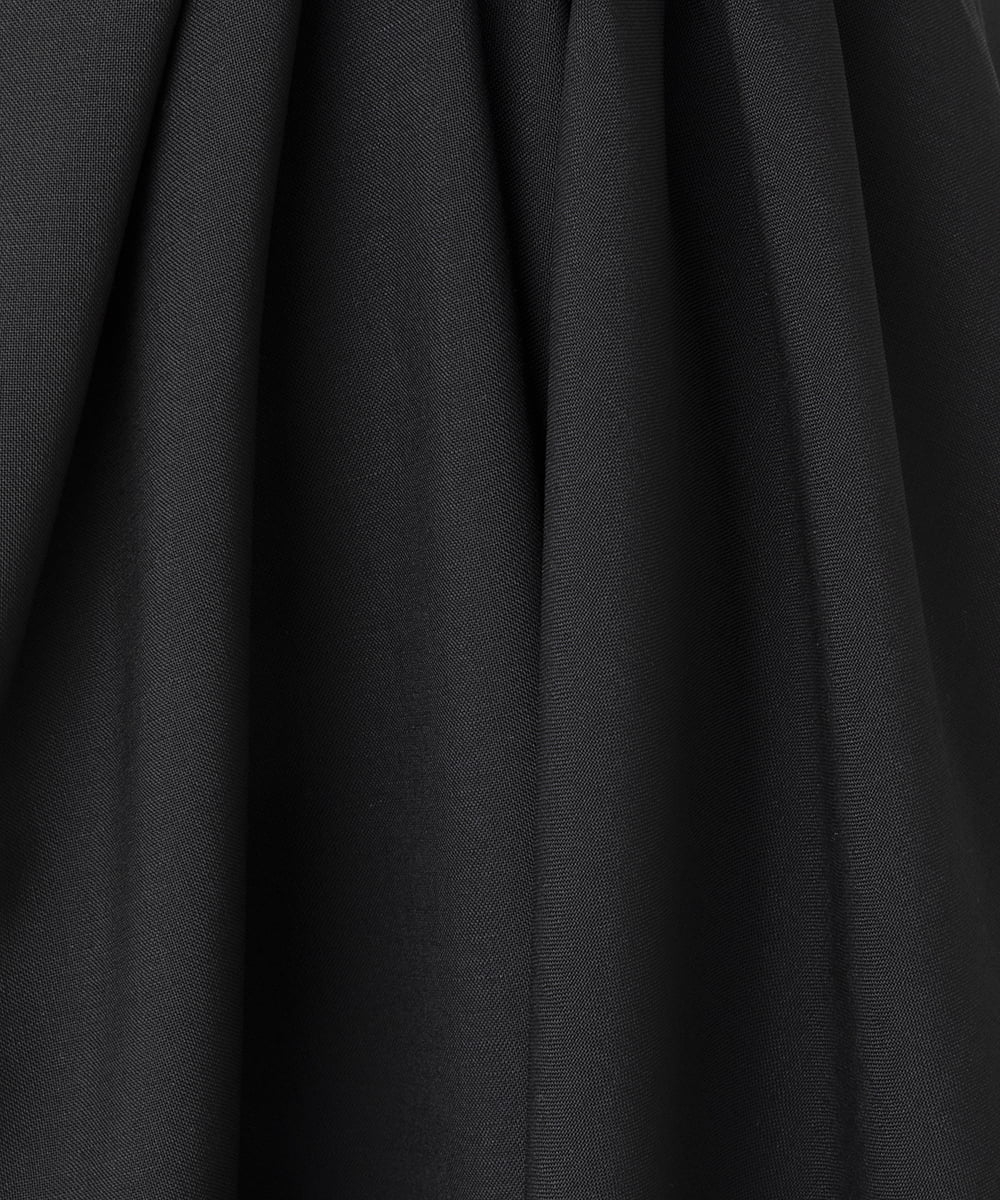 EAUVIRE サイドプリーツスカート ブラック