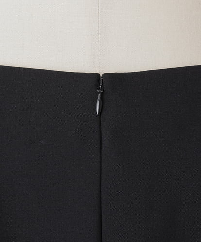 EAUVIRE サイドプリーツスカート ブラック