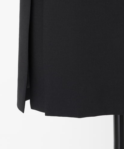 EAUVIRE サイドプリーツスカート ブラック