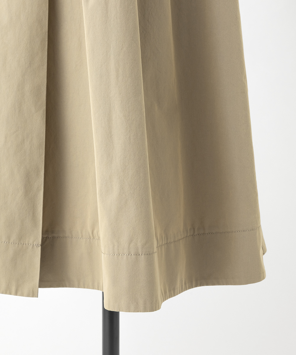 EAUVIRE ワイドタックロングスカート ベージュ