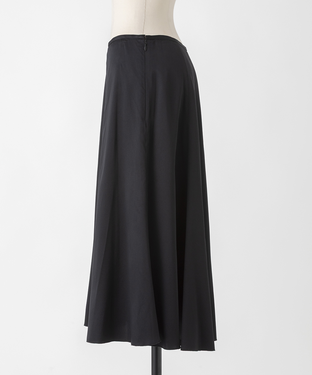 EAUVIRE シルクスカート キャメル