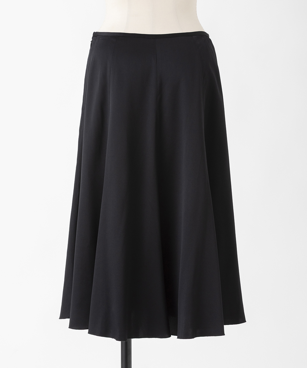 EAUVIRE シルクスカート キャメル