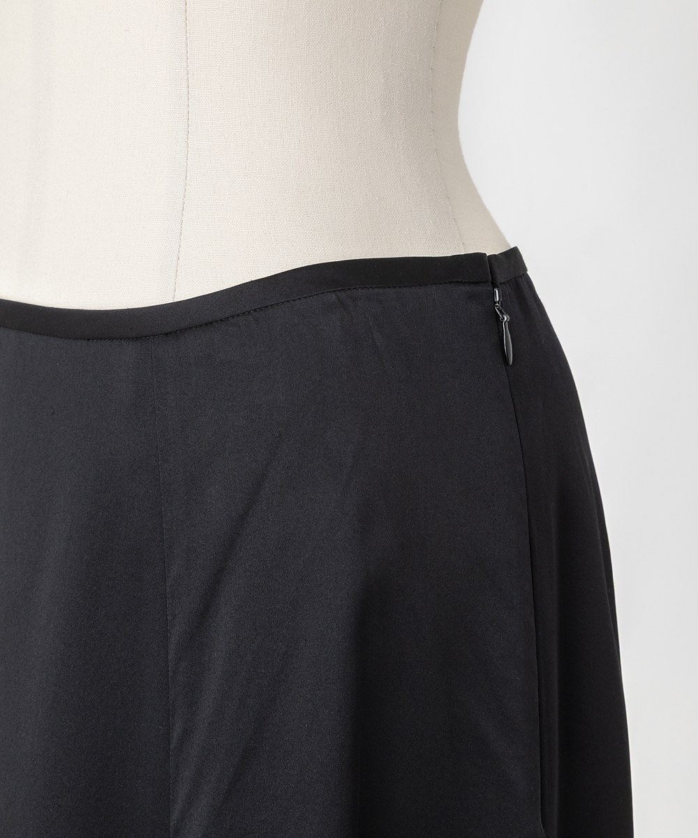 EAUVIRE シルクスカート キャメル