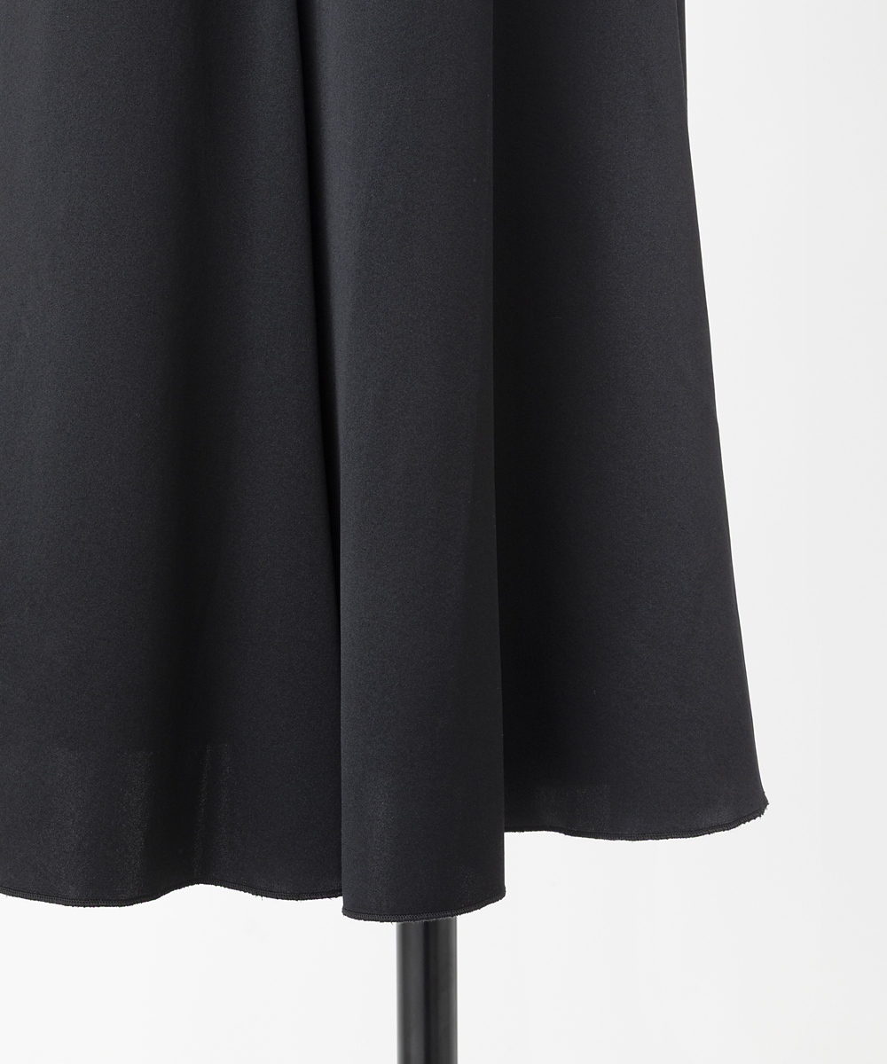 EAUVIRE シルクスカート キャメル