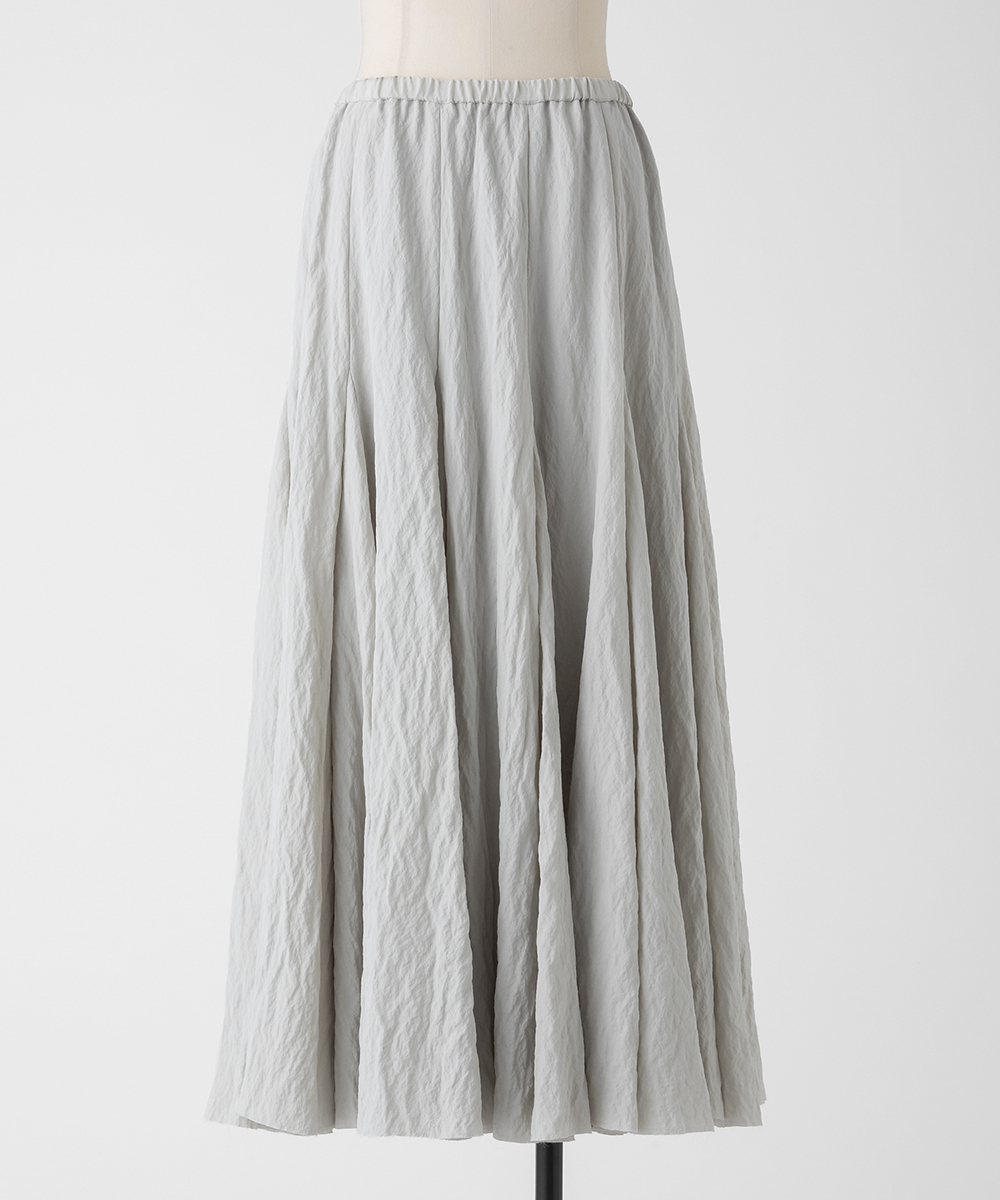 EAUVIRE シルクナイロンロングスカート ライトグレー