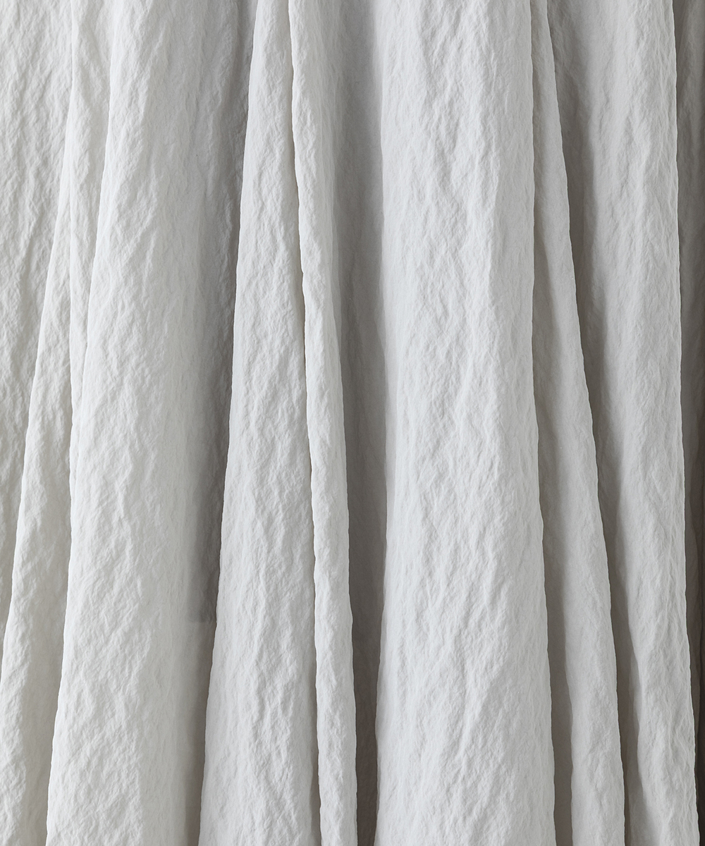 EAUVIRE シルクナイロンロングスカート ライトグレー