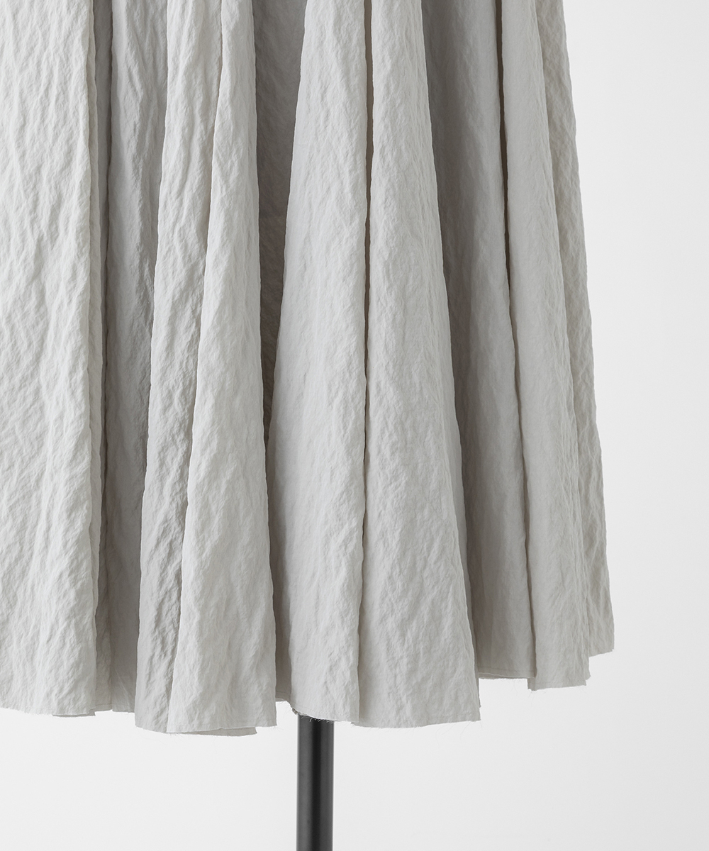 EAUVIRE シルクナイロンロングスカート ライトグレー