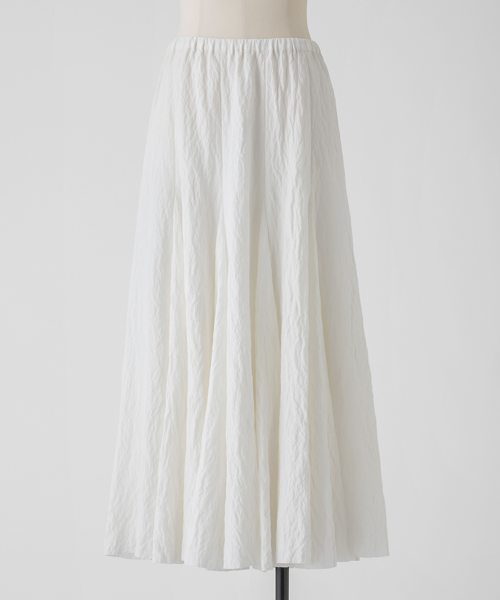 EAUVIRE シルクナイロンロングスカート ライトグレー