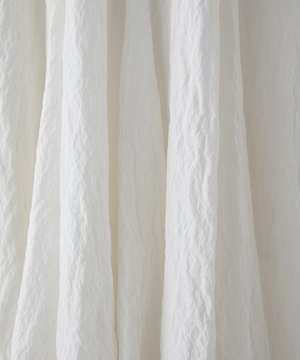 EAUVIRE シルクナイロンロングスカート ライトグレー