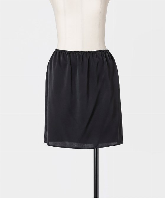 EAUVIRE ランダムプリーツエアリースカート ブラック