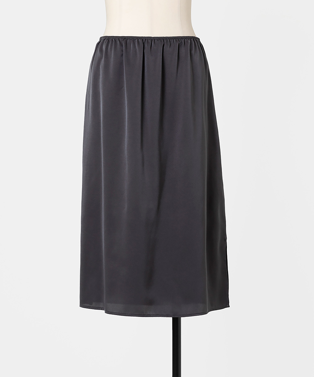 EAUVIRE ランダムプリーツエアリースカート ブラック