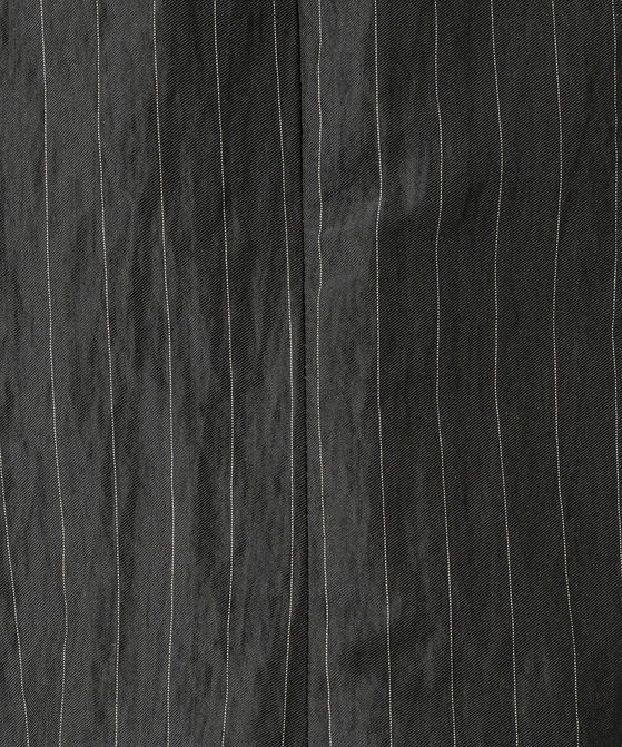 EAUVIRE ストライプバックフレアスカート カーキストライプ