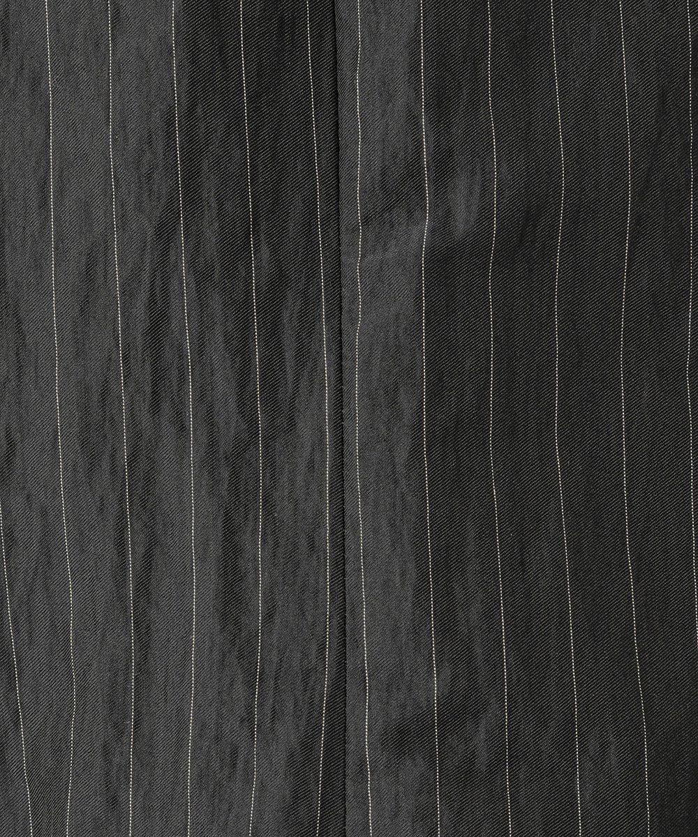 EAUVIRE ストライプバックフレアスカート カーキストライプ