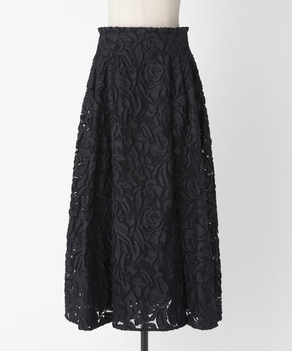 EAUVIRE ボリュームタックスカート ブラック