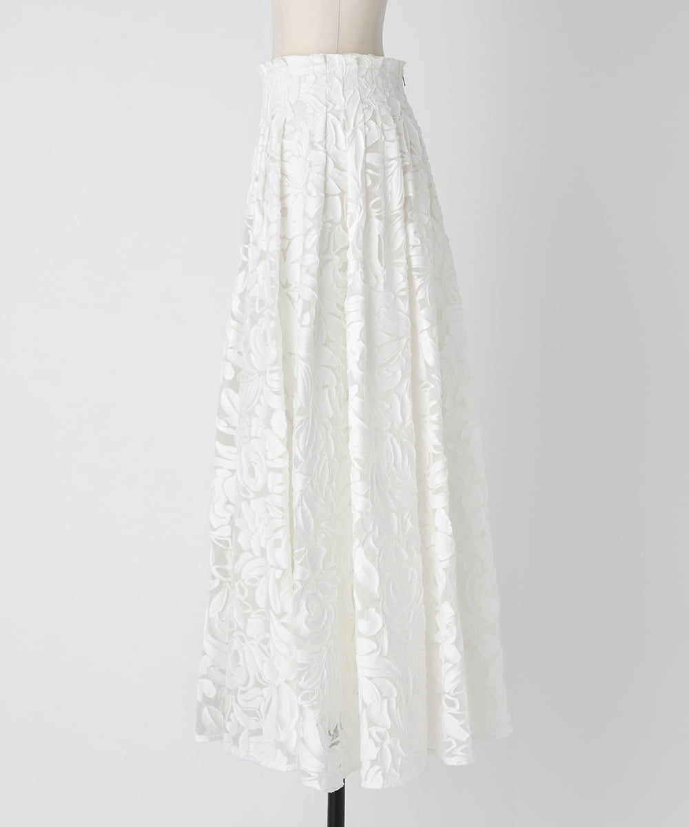 EAUVIRE ボリュームタックスカート ブラック