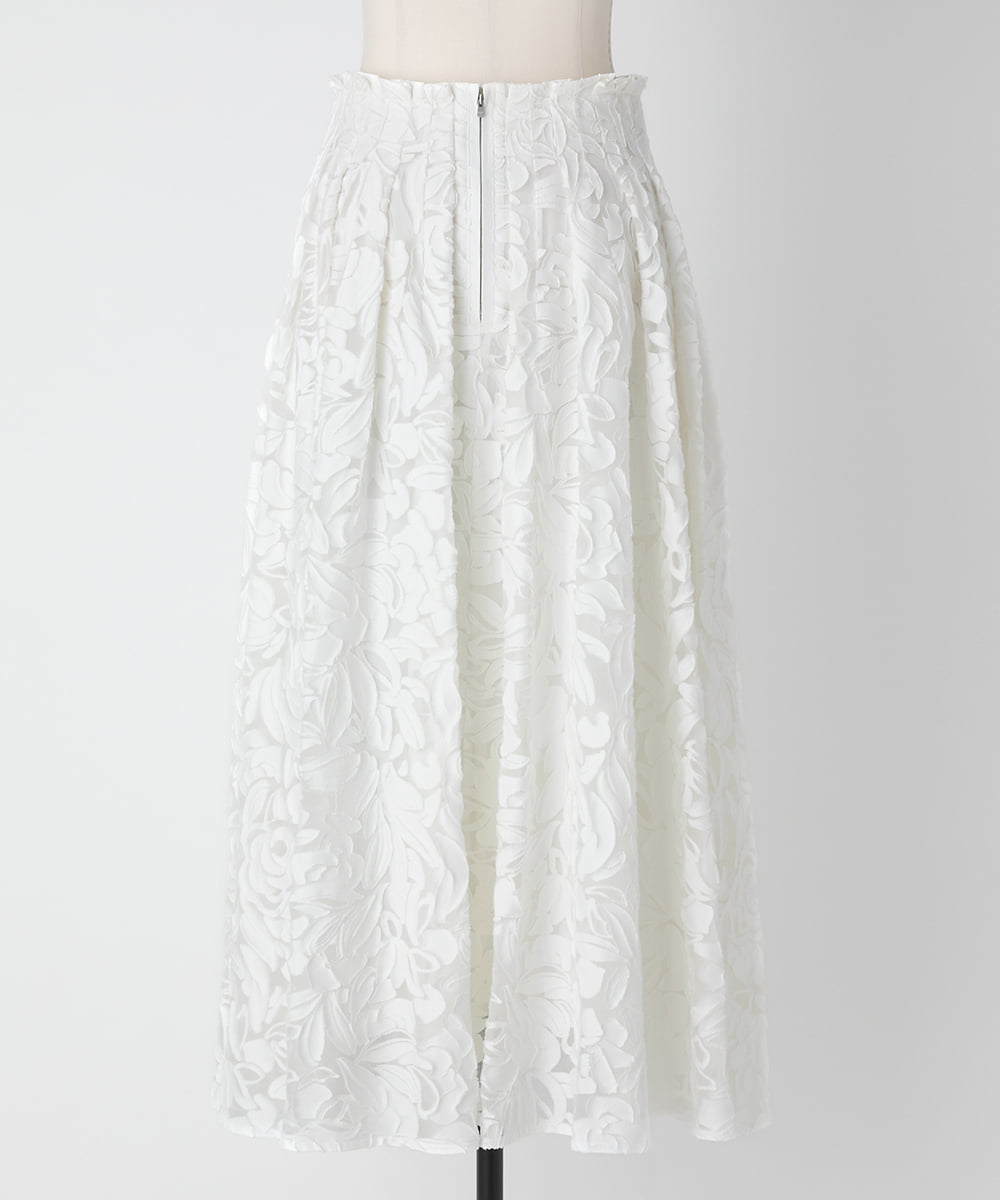 EAUVIRE ボリュームタックスカート ブラック