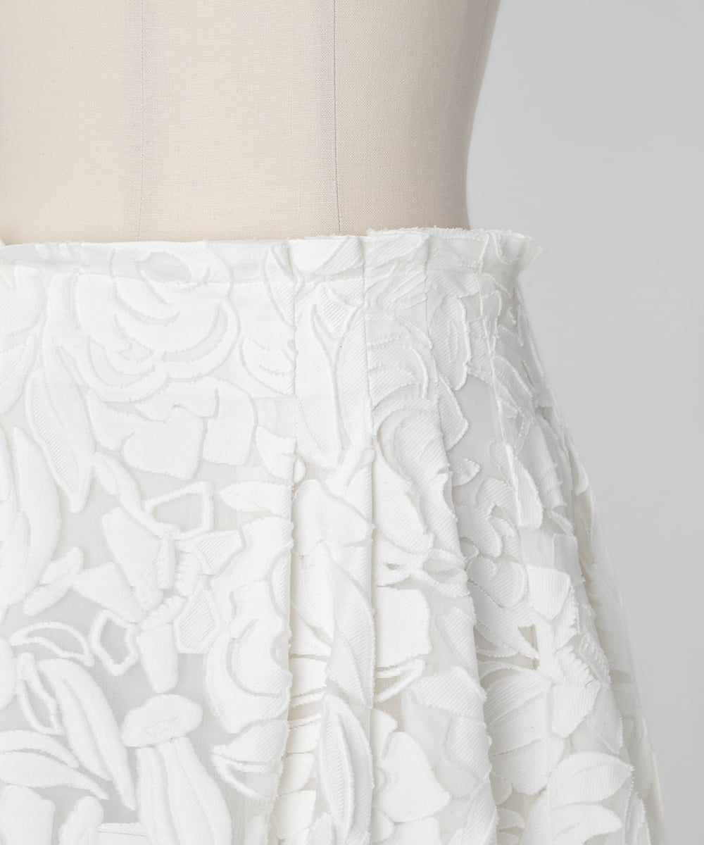 EAUVIRE ボリュームタックスカート ブラック