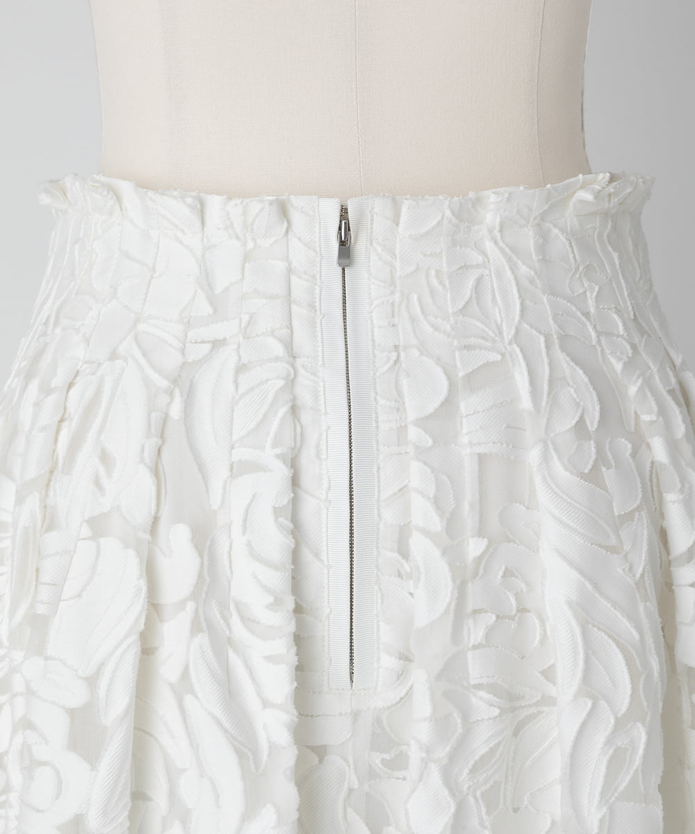 EAUVIRE ボリュームタックスカート ブラック