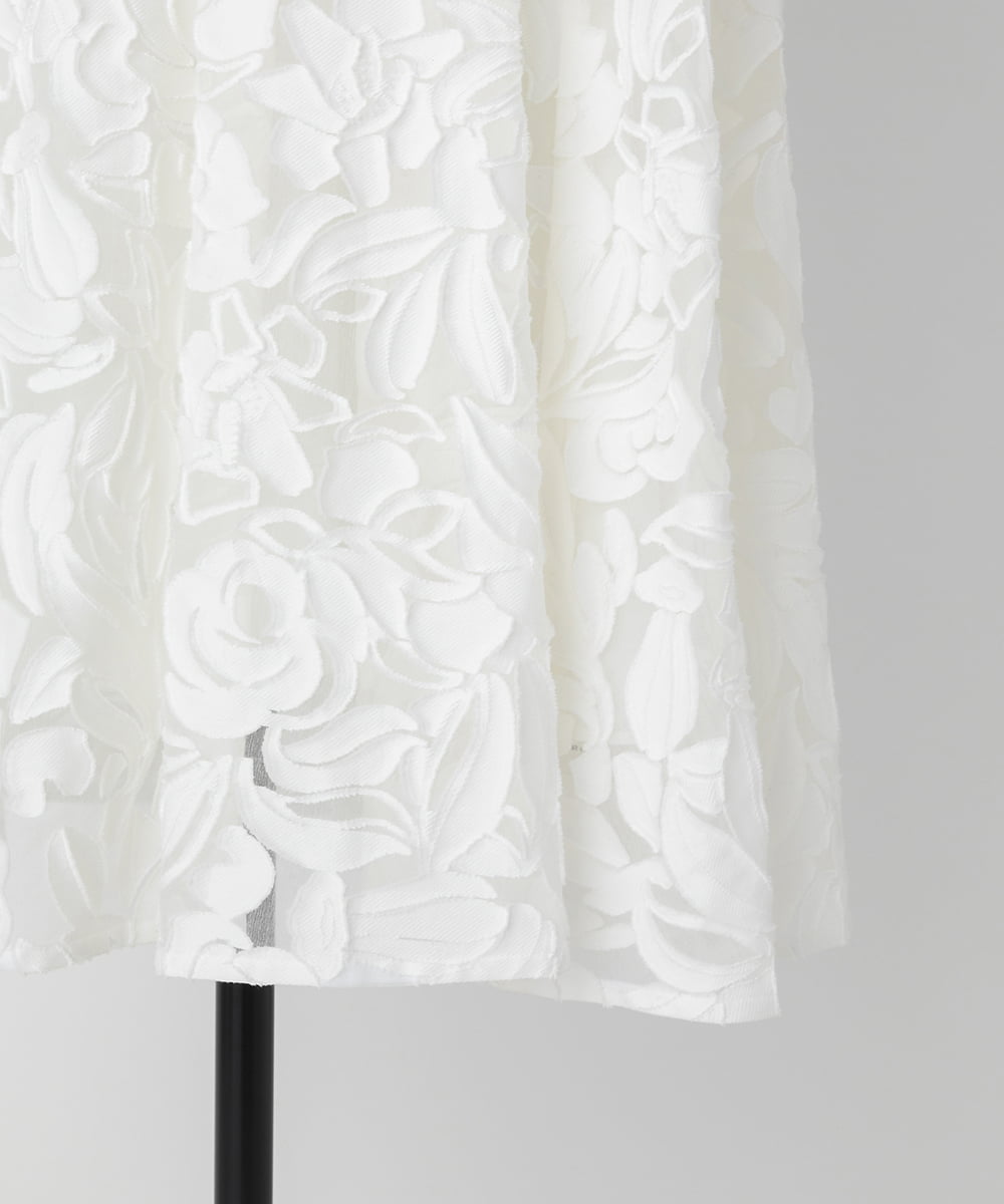 EAUVIRE ボリュームタックスカート ブラック