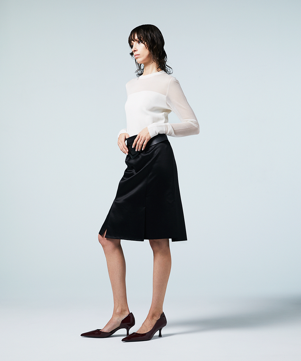 EAUVIRE マルチベンツスカート ブラック