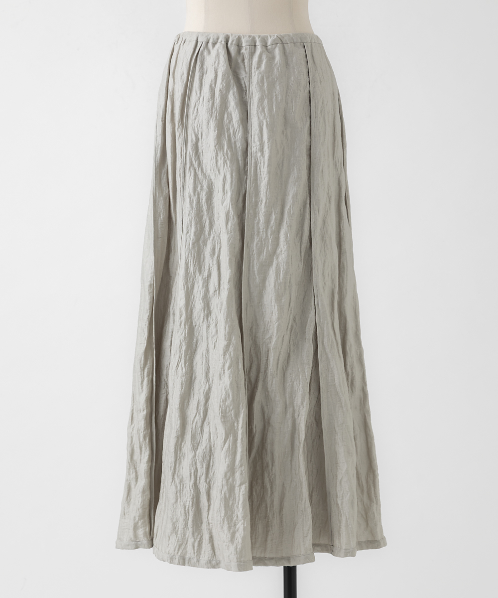 EAUVIRE メタルワッシャーマキシスカート ライトグレー