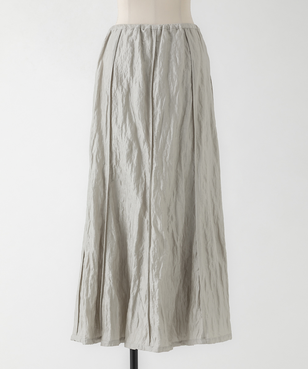 EAUVIRE メタルワッシャーマキシスカート ライトグレー