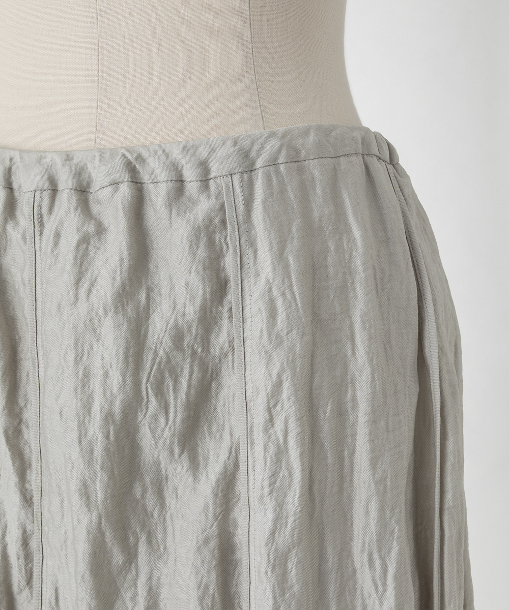 EAUVIRE メタルワッシャーマキシスカート ライトグレー