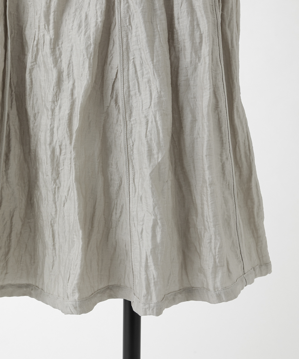 EAUVIRE メタルワッシャーマキシスカート ライトグレー