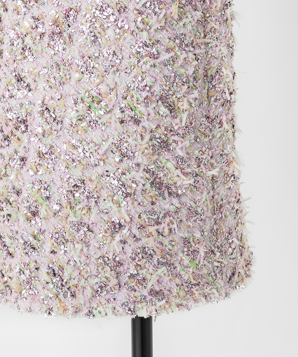 EAUVIRE リボンツイードスカート ピンク