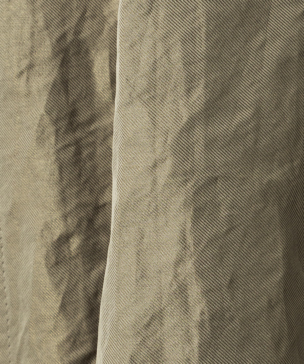 EAUVIRE シャイニーベルテッドスカート ブラウン