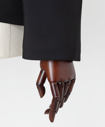 EAUVIRE ノーカラージップアップジャケット ブラック