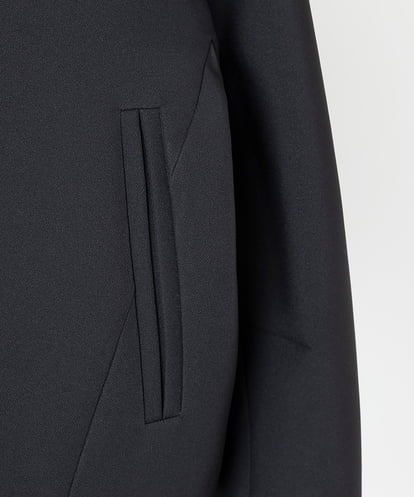 EAUVIRE ノーカラージップアップジャケット ブラック