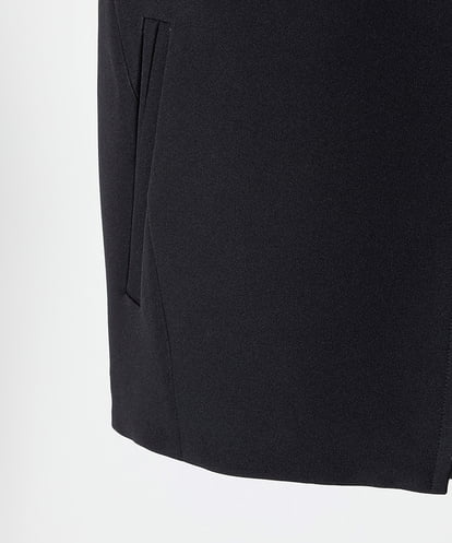 EAUVIRE ノーカラージップアップジャケット ブラック