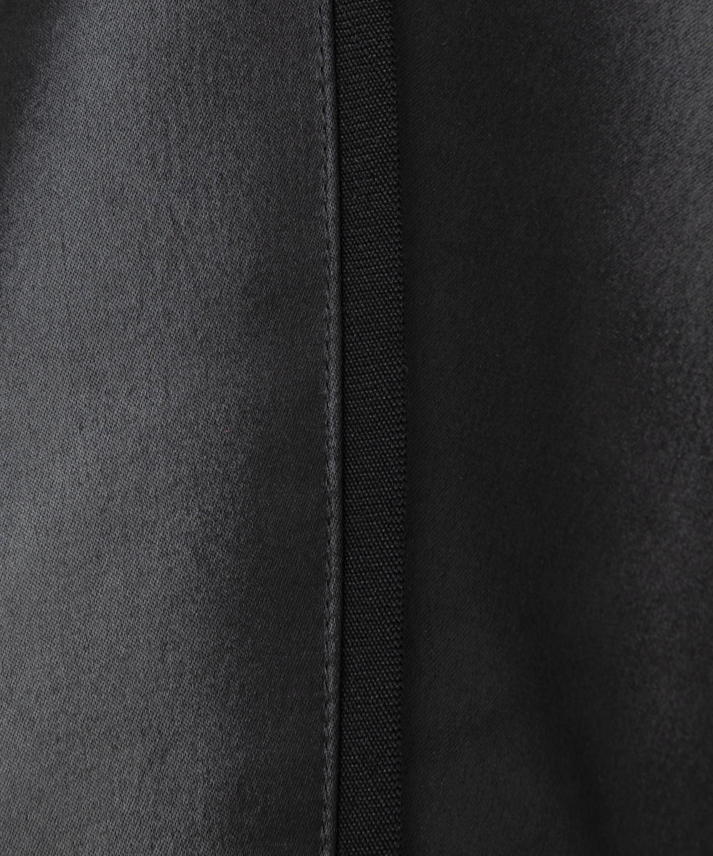 EAUVIRE グロッシーサテンブルゾン ブラック