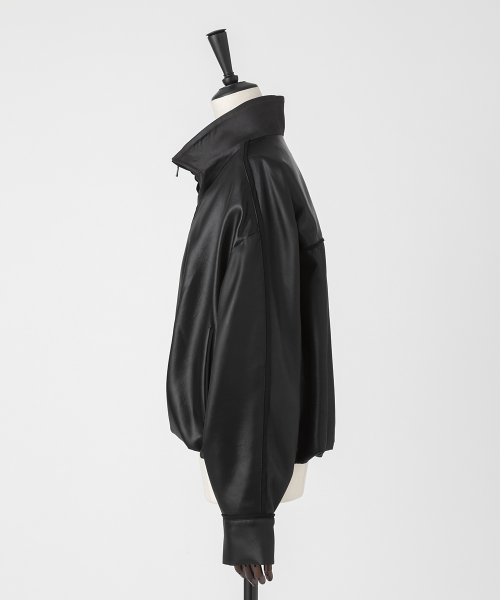 EAUVIRE グロッシーサテンブルゾン ブラック