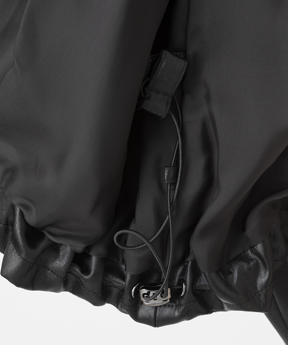 EAUVIRE グロッシーサテンブルゾン ブラック