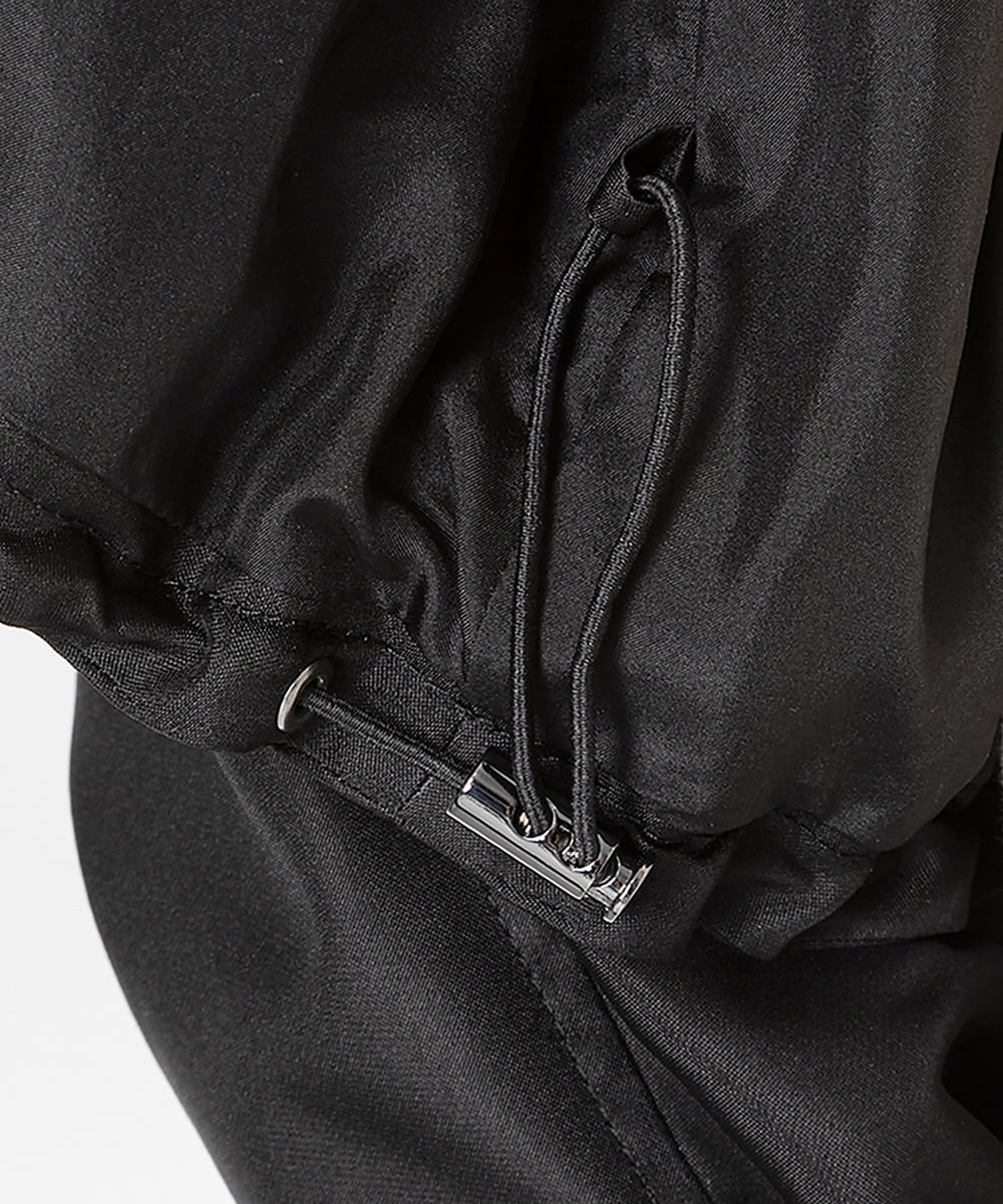 EAUVIRE ノーカラーショートブルゾン ライトグレー