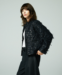 リボンツイードジャケット☆ブラック リボンツイードジャケット（FGJVD01250）women（ウィメンズ）