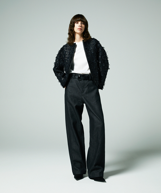 EAUVIRE リボンツイードジャケット ブラック