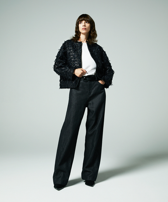 EAUVIRE リボンツイードジャケット ブラック