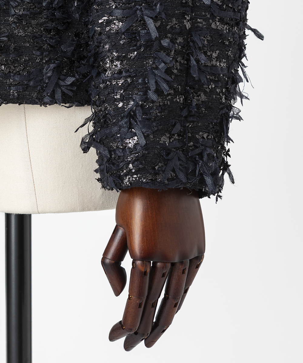 EAUVIRE リボンツイードジャケット ブラック