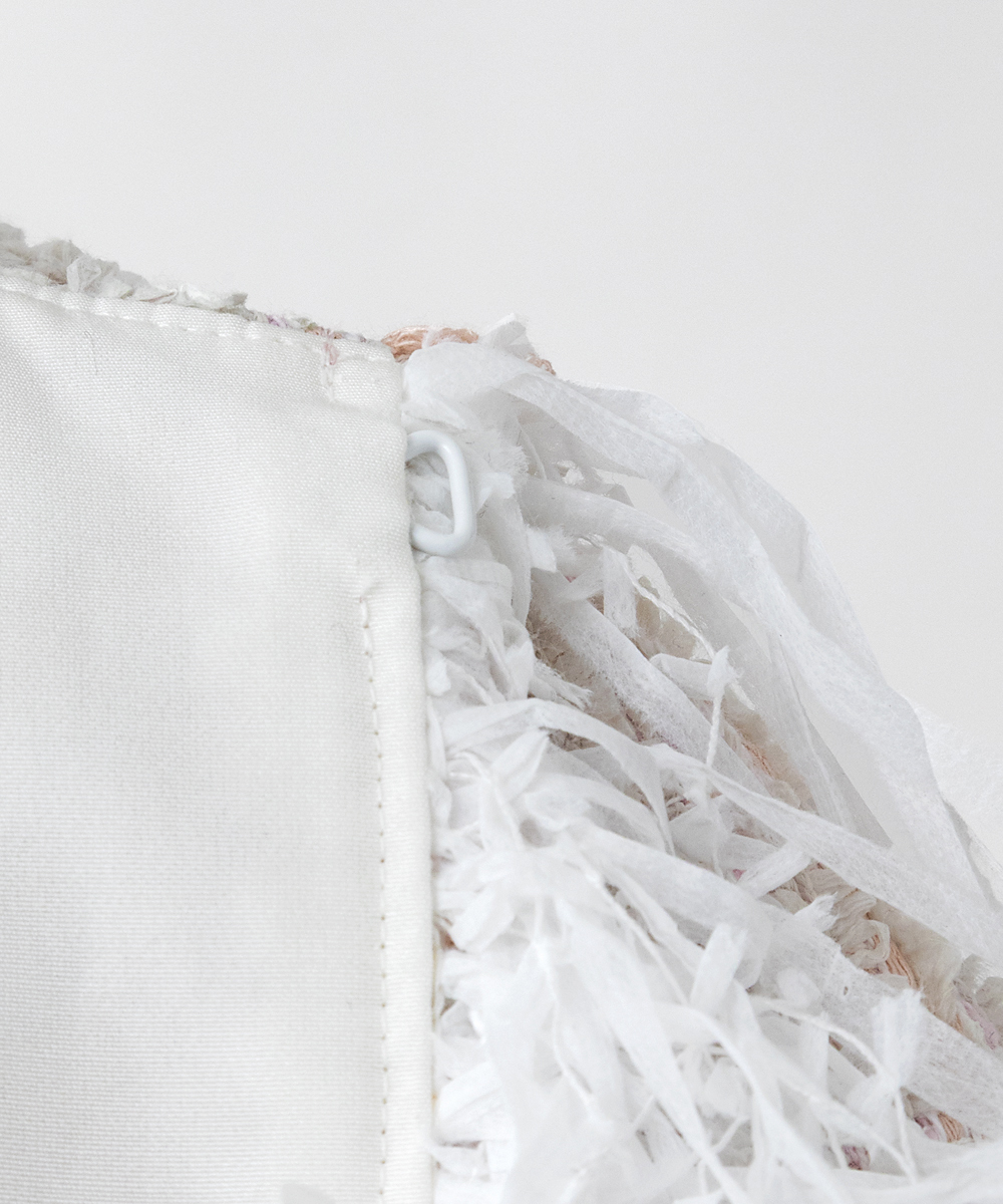 EAUVIRE ツイードフリンジジレ ピンク