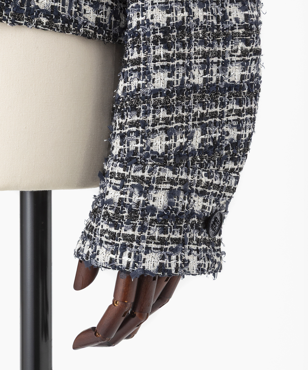 EAUVIRE ミックスツイードジャケット ネイビー