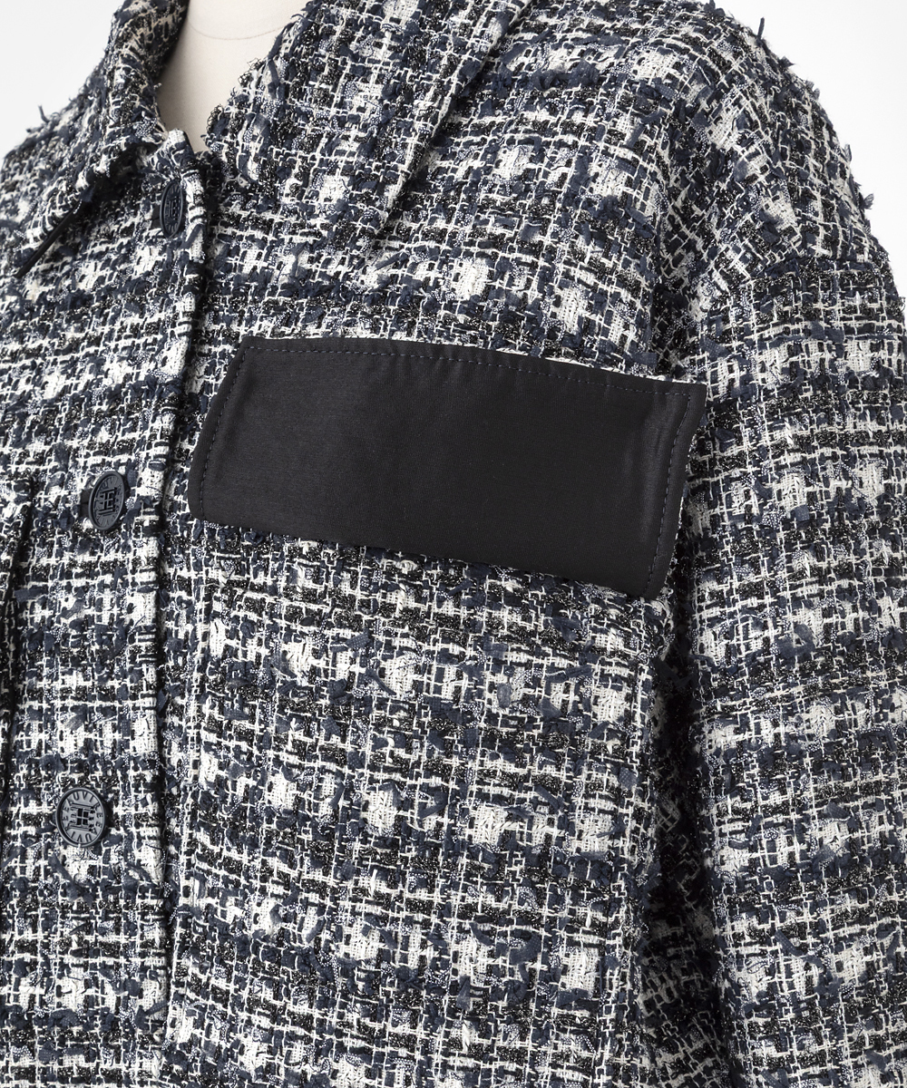 EAUVIRE ミックスツイードジャケット ネイビー