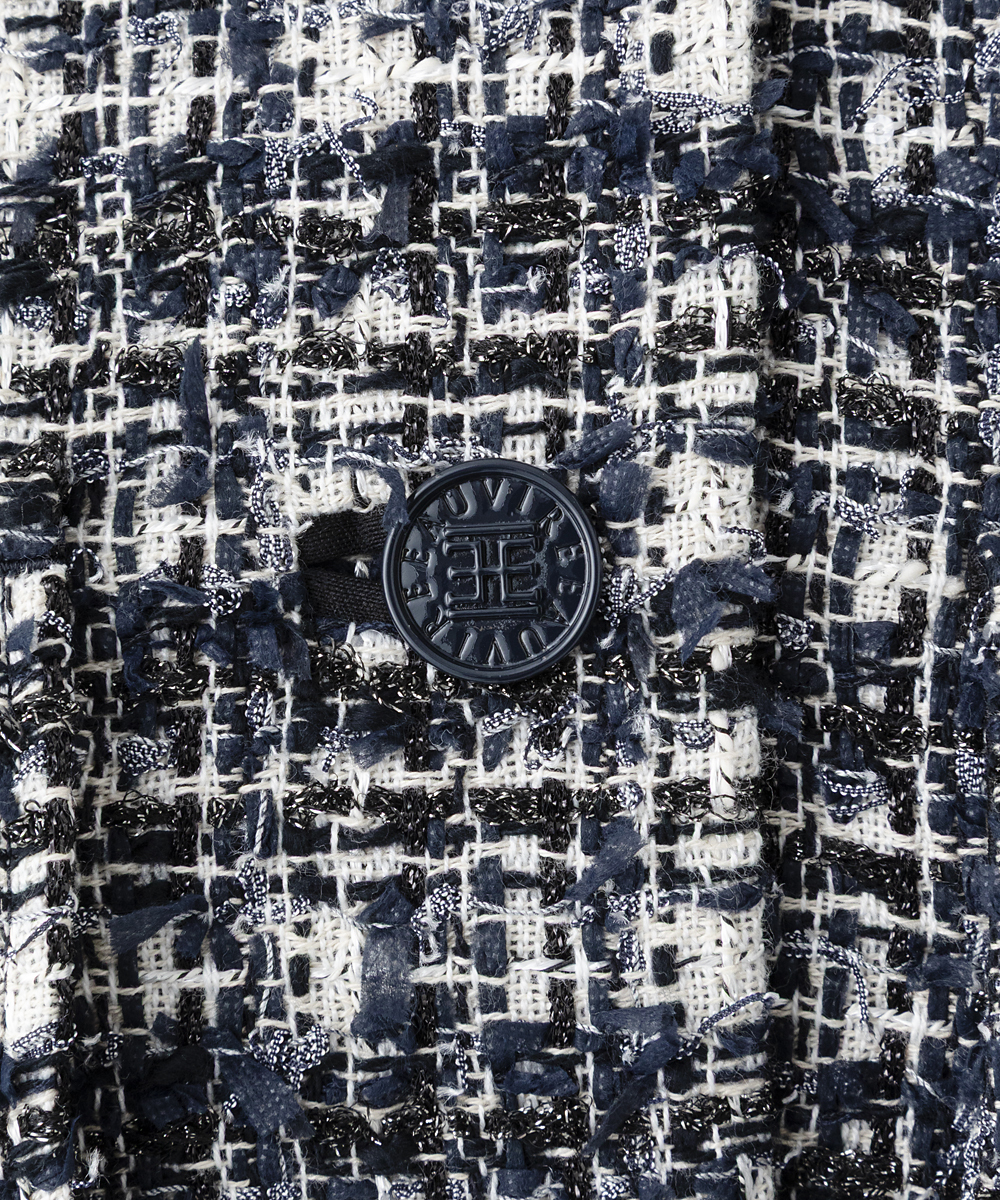 EAUVIRE ミックスツイードジャケット ネイビー